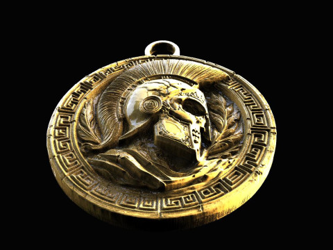 Spartan skull pendant Modèles 3D en vedette