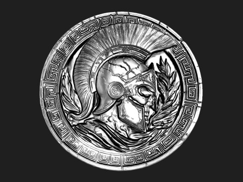Spartan skull pendant Modèles 3D en vedette
