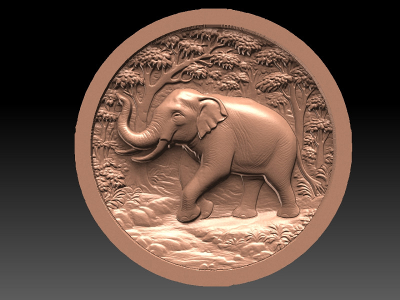 Elephant CNC 3D Druckmodell .c4d .max .obj .3ds .fbx .stl .blend