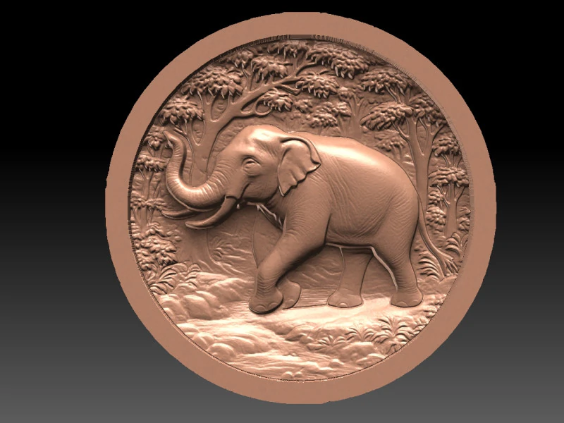 Elephant CNC 3D Print Model .c4d .max .obj .3ds .fbx .stl .blend 