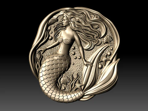 Mermaid CNC 3D Print Model