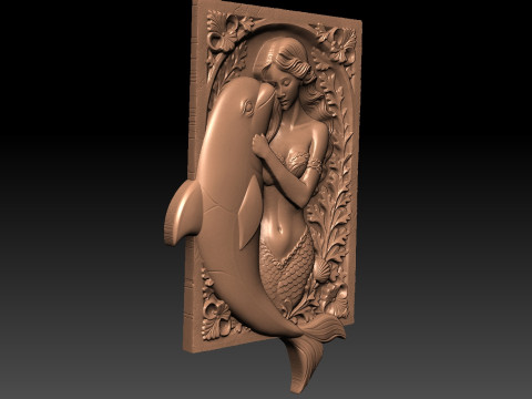 Mermaid and Dolphin CNC 3D 프린트 모델