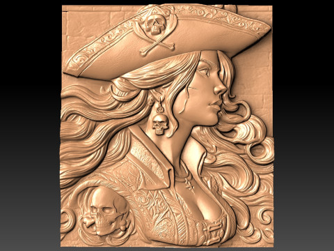 Pirate Woman Modello di stampa 3D
