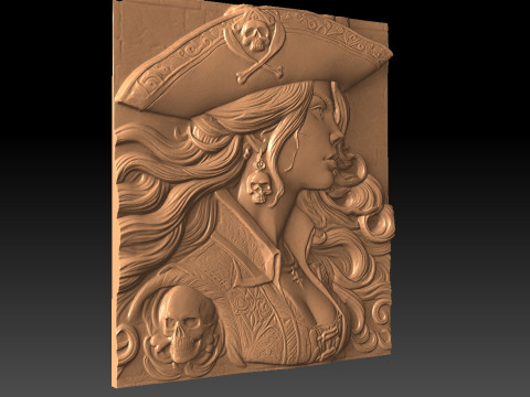 Pirate Woman Modello di stampa 3D