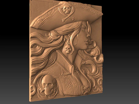 Pirate Woman 3D Print Model