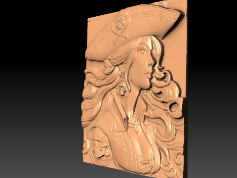 Pirate Woman Modello di stampa 3D