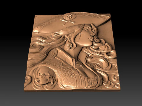 Pirate Woman 3D Print Model