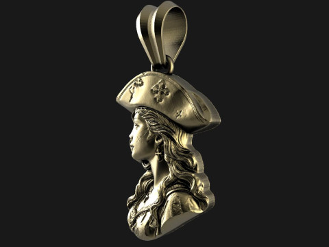 Pirate woman 3Dプリントモデル