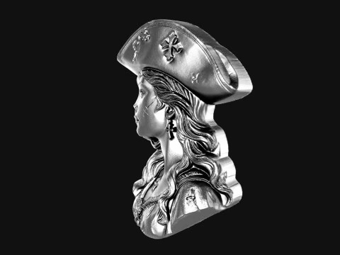 Pirate woman 3D Print Model