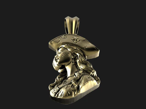 Pirate woman 3D Print Model