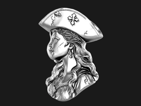 Pirate woman 3D Print Model