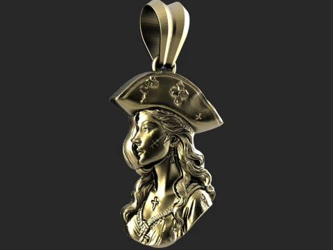 Pirate woman 3D Print Model