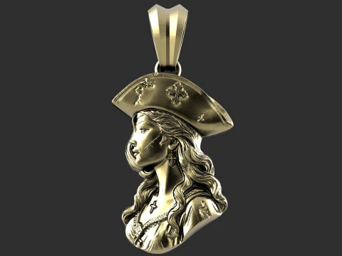Pirate woman 3D Print Model