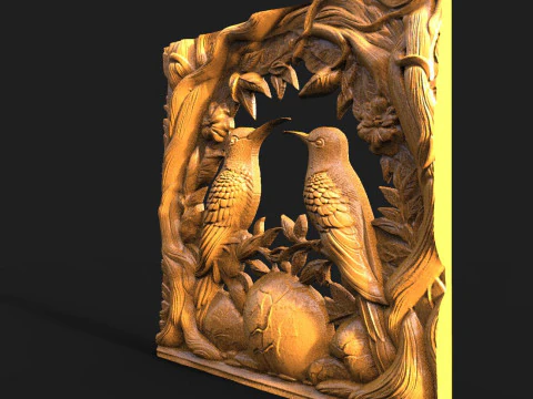 Hummingbirds CNC 3D Print Model