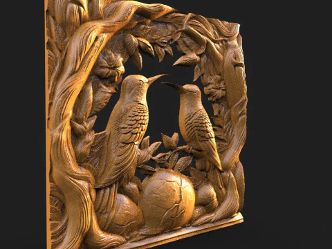 Hummingbirds CNC 3D Print Model