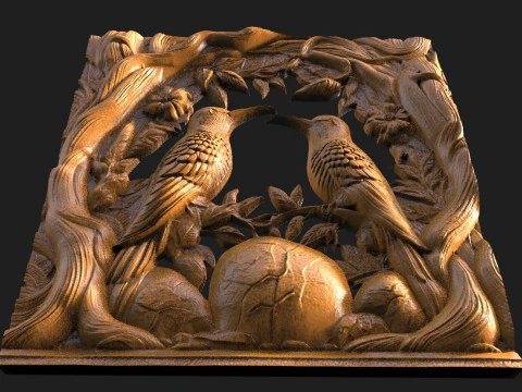 Hummingbirds CNC 3D Print Model