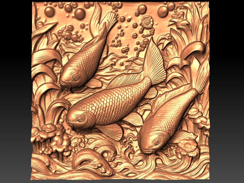 Peixe CNC Modelo de Impressão 3D .c4d .max .obj .3ds .fbx .stl .blend 