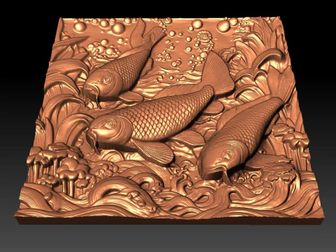 Peixe CNC Modelo de Impressão 3D