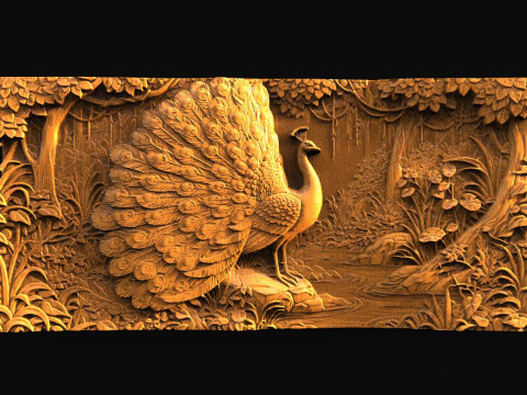 Peacock CNC 3D 프린트 모델