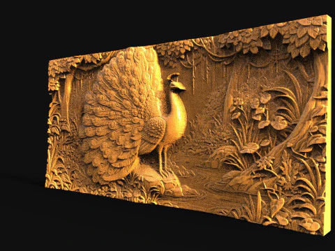 Peacock CNC 3D Print Model