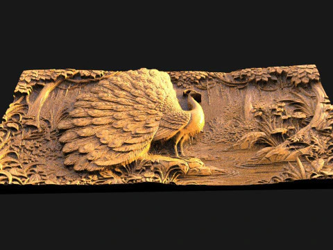 Peacock CNC 3D Print Model