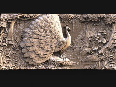 Peacock CNC 3D Print Model