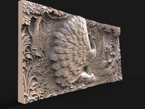 Peacock CNC 3D Print Model