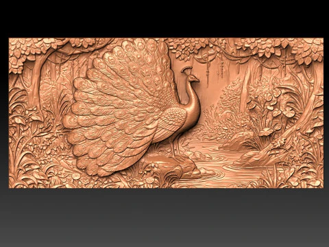 Peacock CNC 3D Print Model