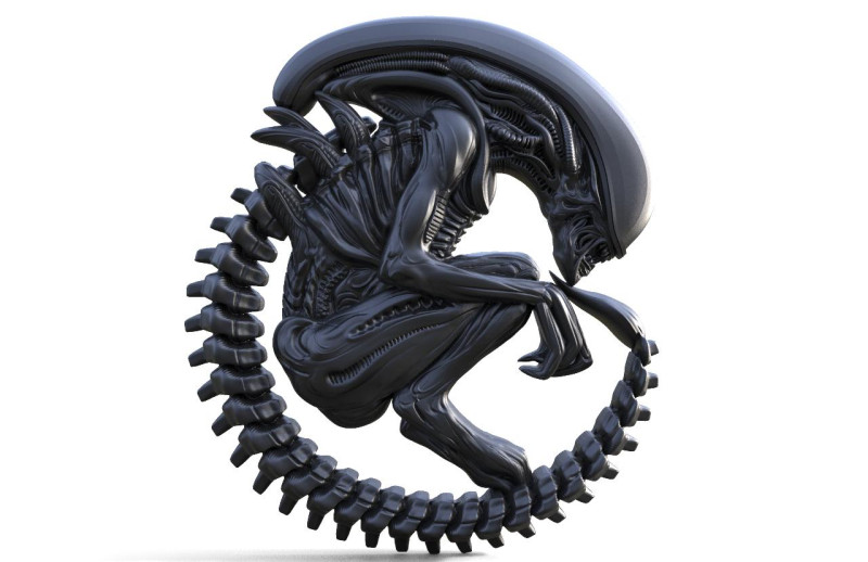 Alien Xenomorph CNC STL model Modello di stampa 3D .c4d .max .obj .3ds .fbx .stl .blend