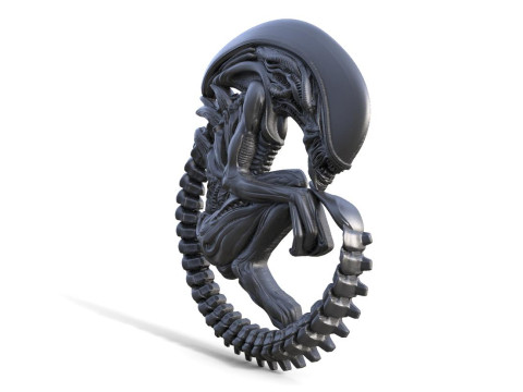 Alien Xenomorph CNC STL model Modello di stampa 3D