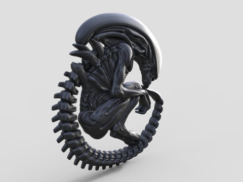 Alien Xenomorph CNC STL model Modello di stampa 3D
