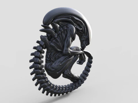 Alien Xenomorph CNC STL model 3D Print Model