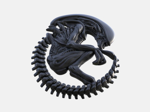Alien Xenomorph CNC STL model Modello di stampa 3D