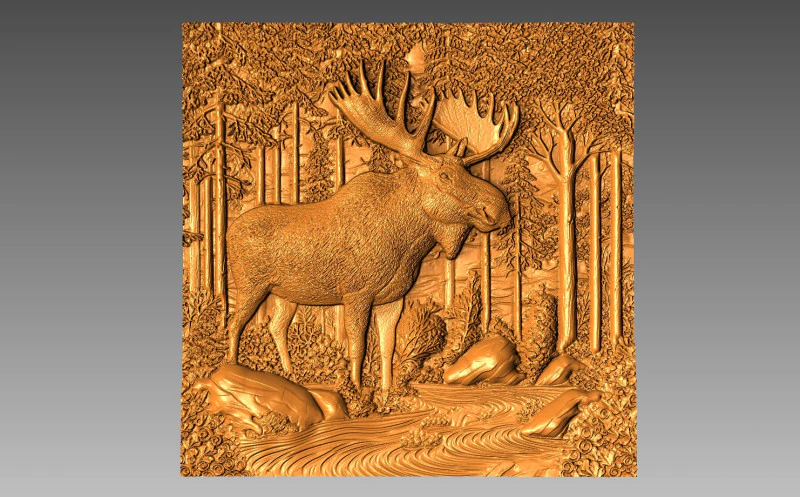 Moose CNC STL model 3D Print Model .c4d .max .obj .3ds .fbx .stl .blend 