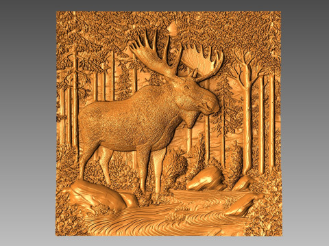 Moose CNC STL model 3D Принт Модель