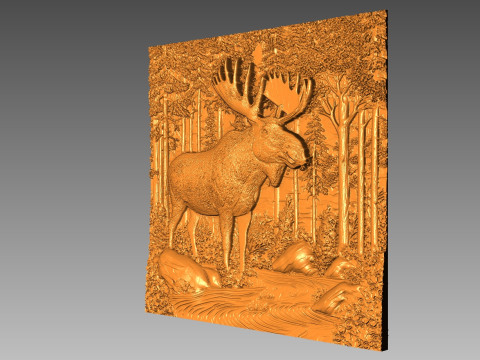 Moose CNC STL model Model Cetak 3D