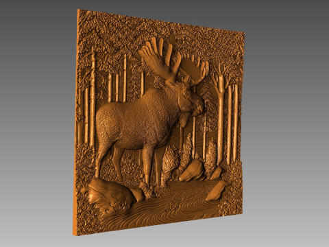 Moose CNC STL model Model Cetak 3D