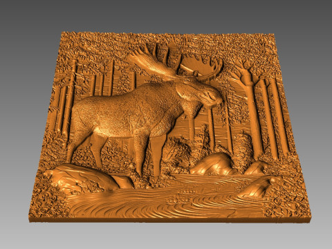 Moose CNC STL model Model Cetak 3D