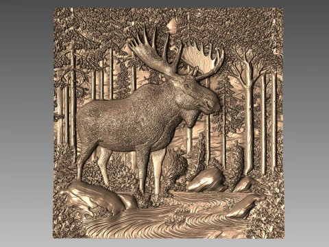 Moose CNC STL model 3D Print Model