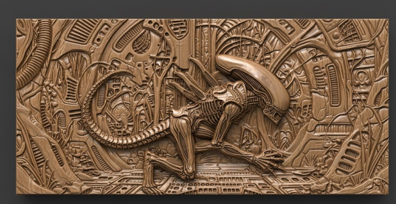 Alien CNC STL model 3D Принт Модель .c4d .max .obj .3ds .fbx .stl .blend