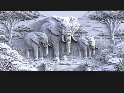 Elephant CNC STL model Modelo de impresión 3D