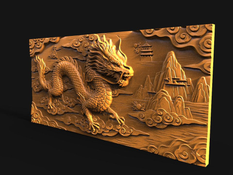 Dragón chino CNC Modelo de impresión 3D