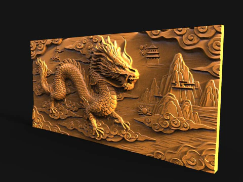 Chinese dragon CNC 3D Print Model