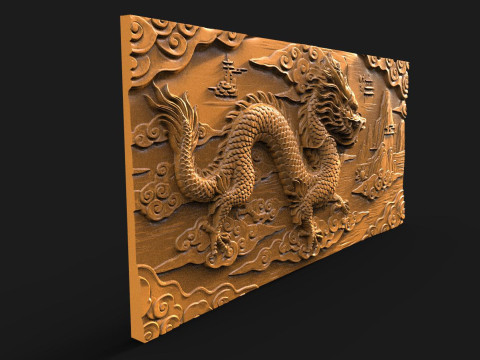 Dragón chino CNC Modelo de impresión 3D
