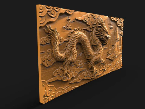 Chinese dragon CNC 3D Print Model