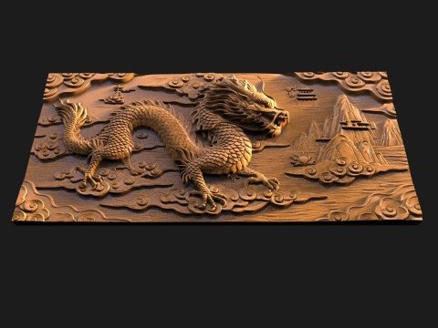 Dragón chino CNC Modelo de impresión 3D