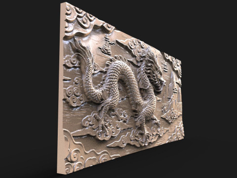 Dragón chino CNC Modelo de impresión 3D
