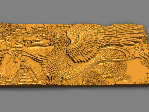 Quetzalcóatl dragón azteca CNC Modelo de impresión 3D