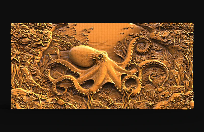 Octopus 3D Print Model .c4d .max .obj .3ds .fbx .stl .blend 