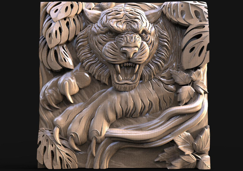 Tygrys CNC Model do druku 3D .c4d .max .obj .3ds .fbx .stl .blend